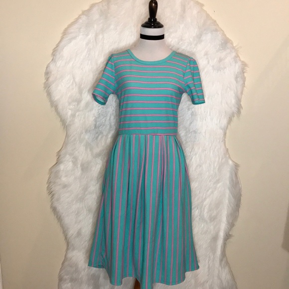 LuLaRoe Dresses & Skirts - Lularoe Amelia Stripes Dress